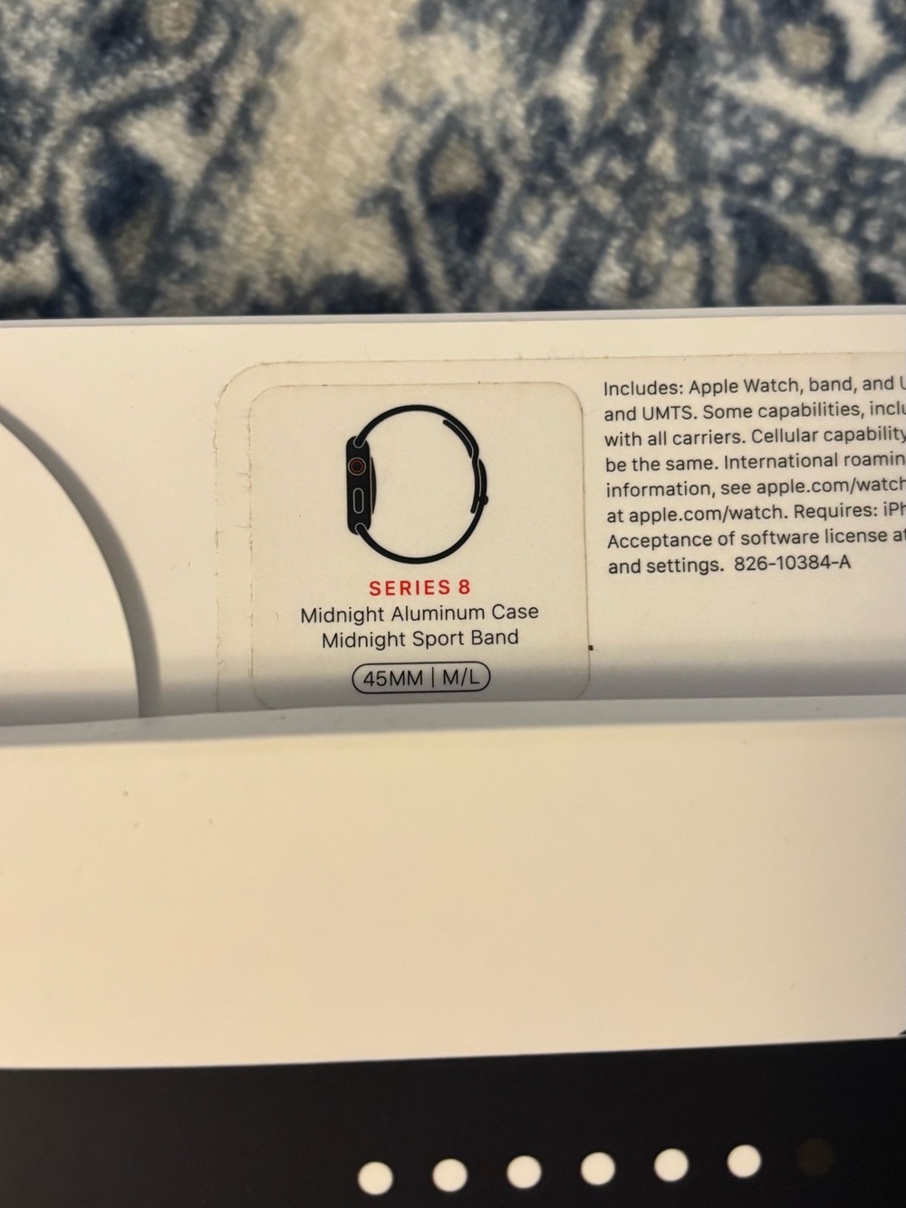 Apple Watch Series 8 Midnight Aluminum Case with Midnight Sport Band